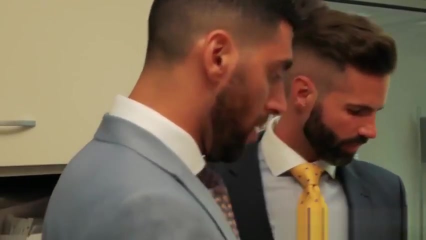 Suit sex with two executive branch directors in real office