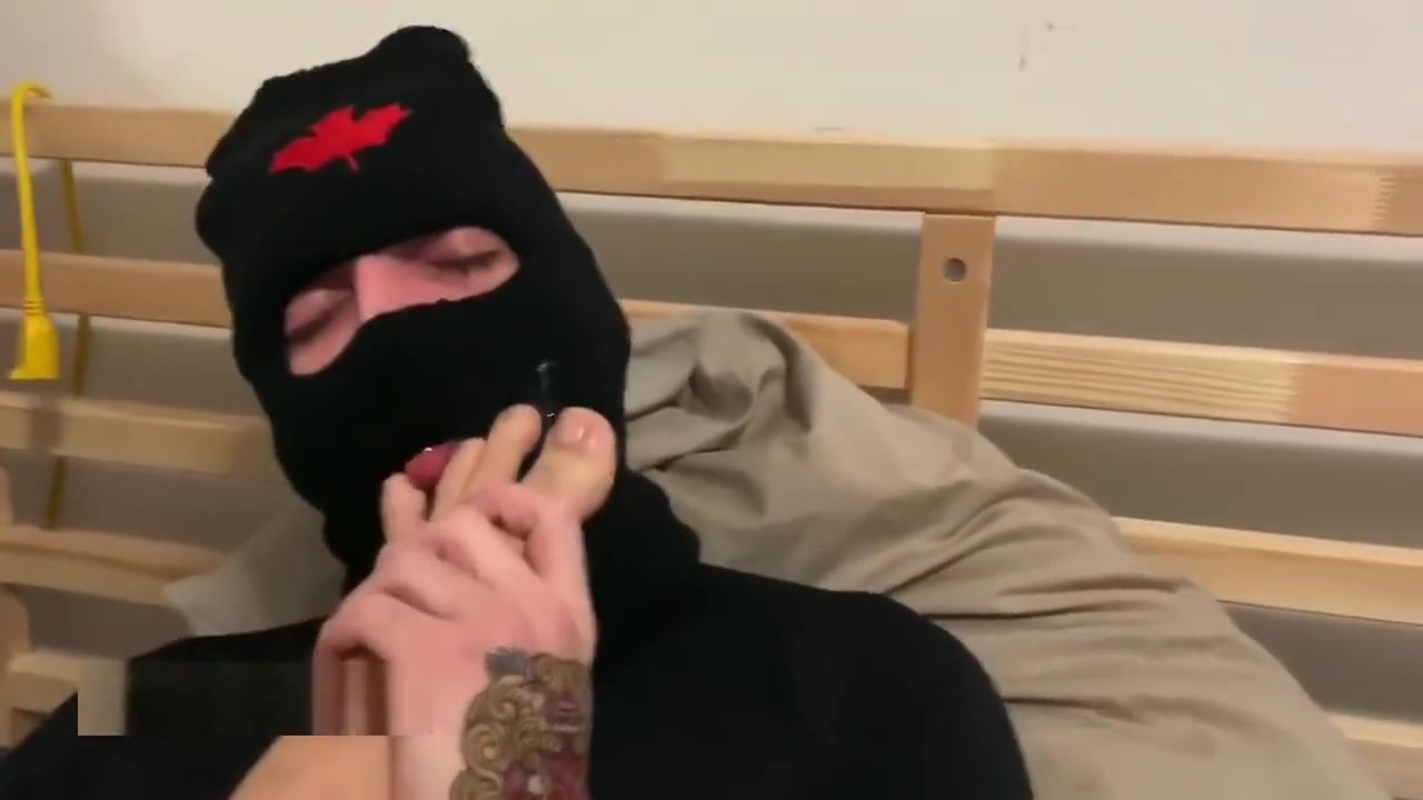Discreet Jock in Lycra/Spandex gives BJ - POV worship plus Foot job