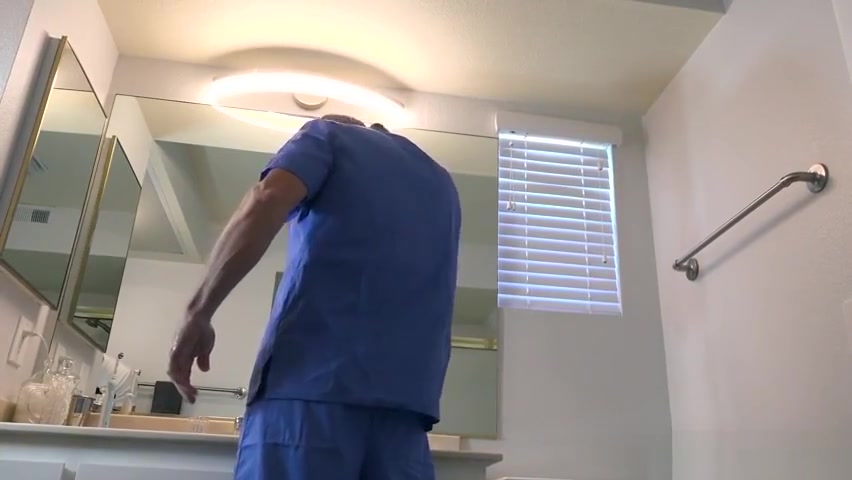 Cute teen 18+ stepson admires his handsome doctor stepdaddy