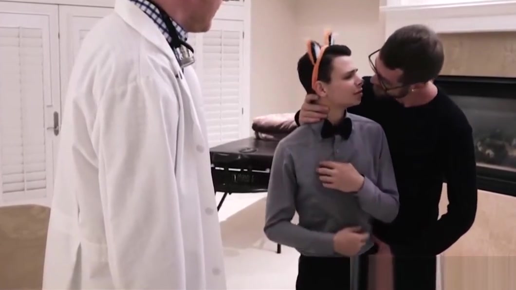 Twink Stepson Halloween Threesome With Stepdad And Family Doctor