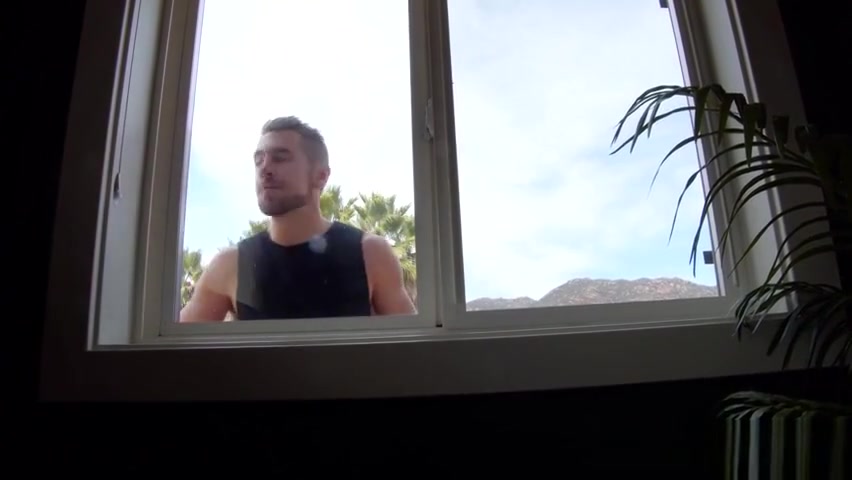 Trainer massages studs ass and gives him anal