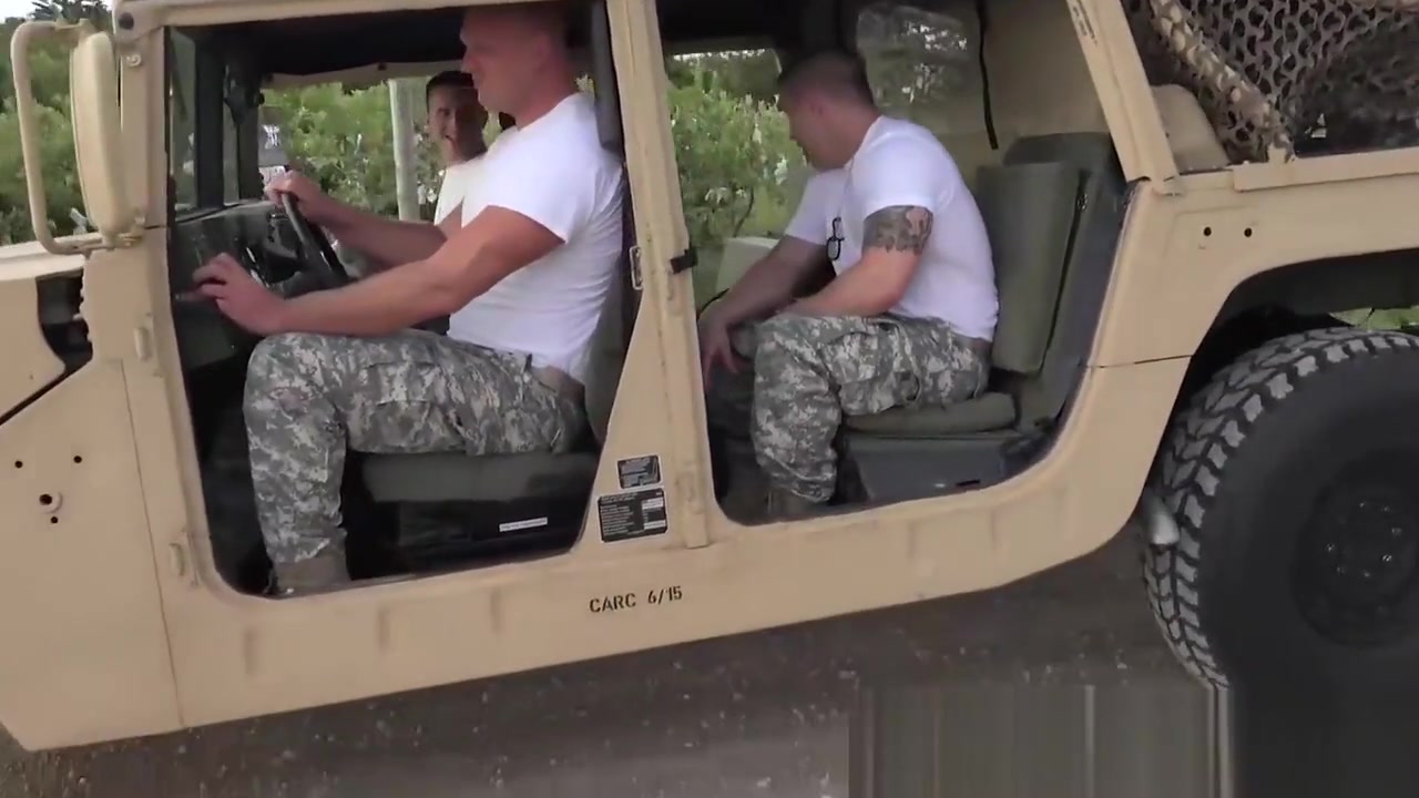 Military men fuck truck going on an anal mission