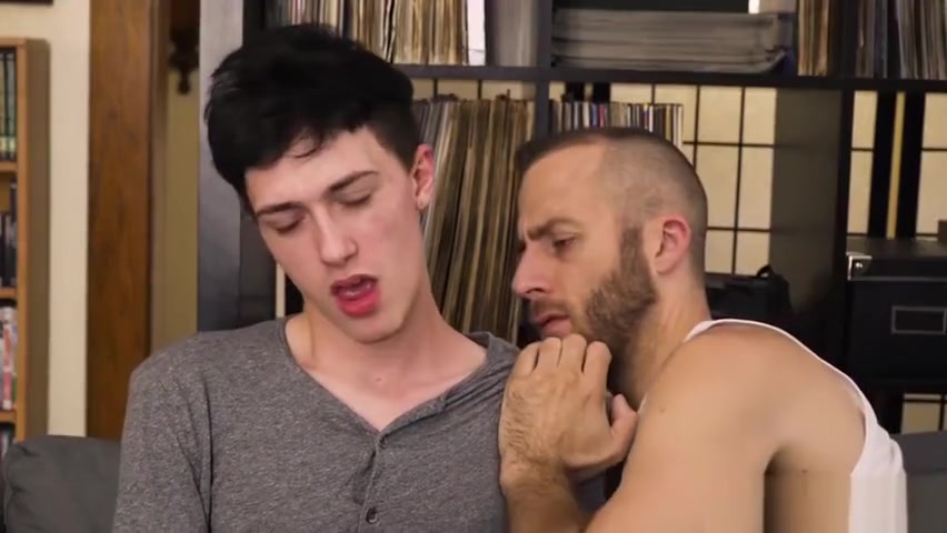 Stepdaddy massages fingers and bareback fucks stepson