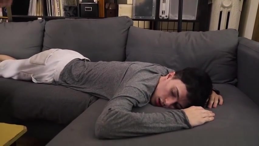 Stepdaddy massages fingers and bareback fucks stepson