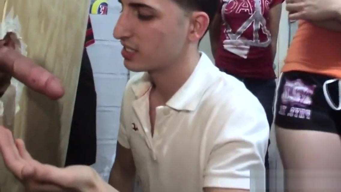 Amateur twink fucked at the gloryhole action