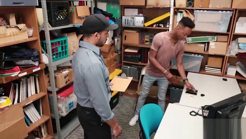 Black perp blackmails Officer and anal fucked bareback