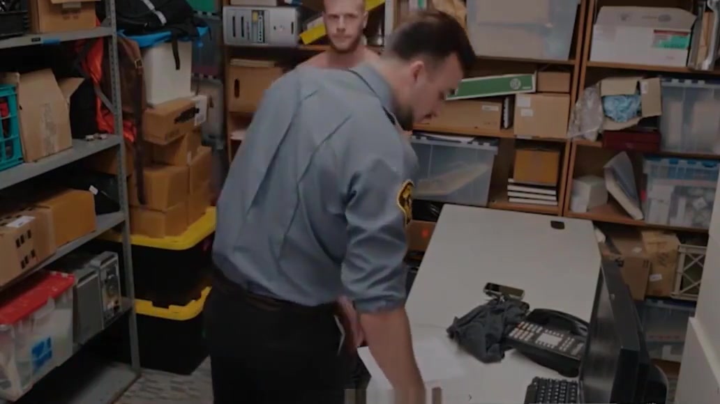 Straight Jock Caught Shoplifting Fucked By Gay Security Officer