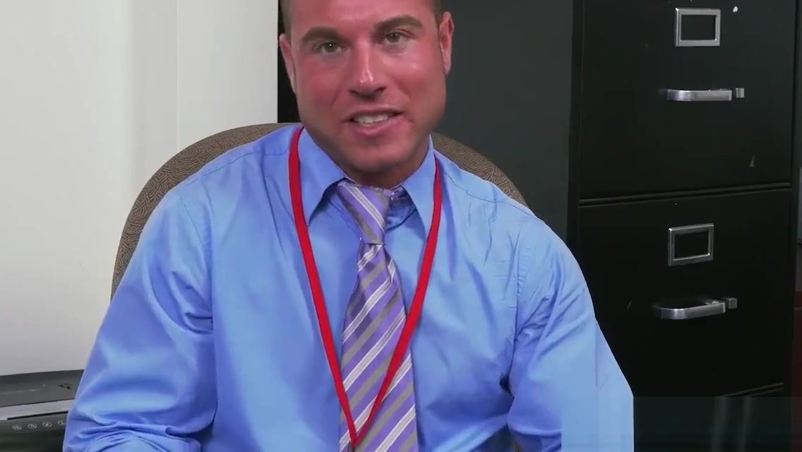 Hot office boss watches anal fucking