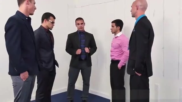 Hunk threesome sex at the office