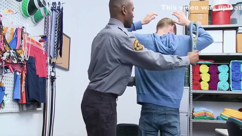 YoungPerps - Hot Black Security Officer Fucks A Cute Thief’s Tight Hole