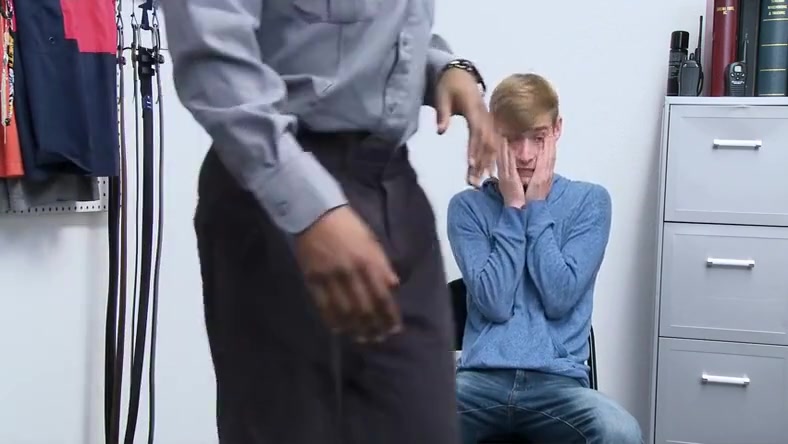 YoungPerps - Hot Black Security Officer Fucks A Cute Thief’s Tight Hole