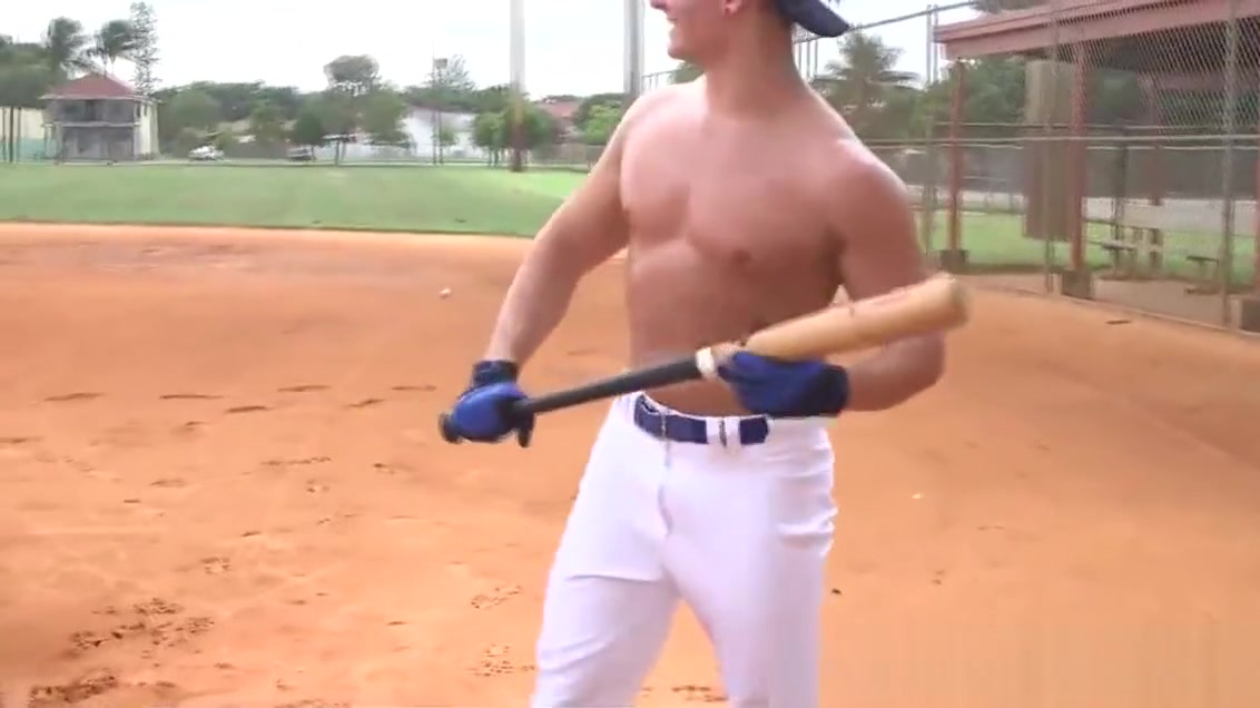 Baseball stud pounded under the showers