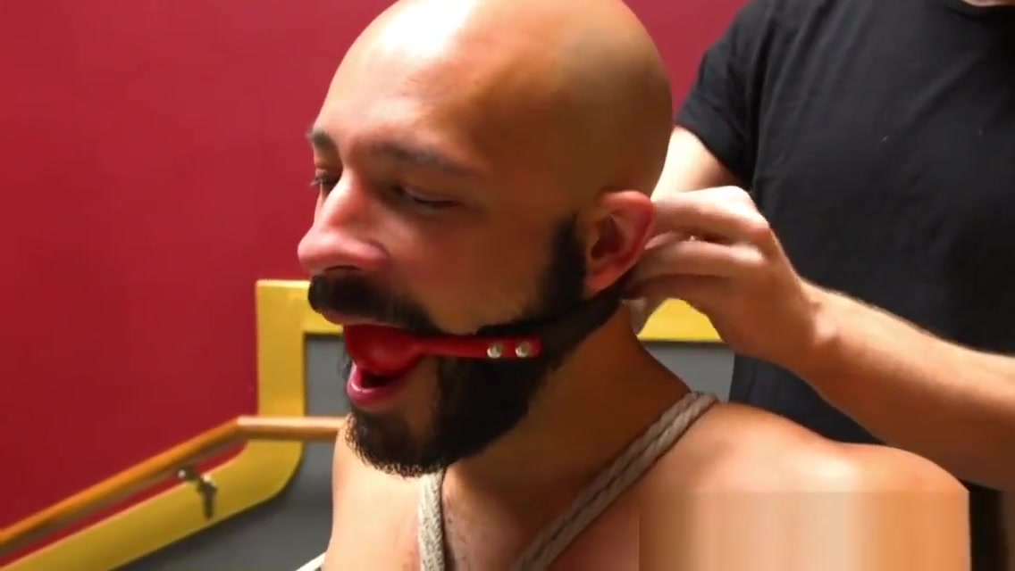 Tiedup hunk edged with kinky toys