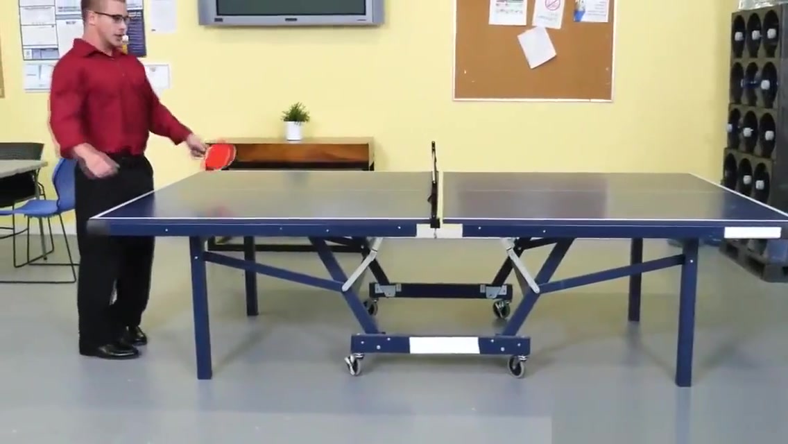 Office stud buttfucked after table tennis