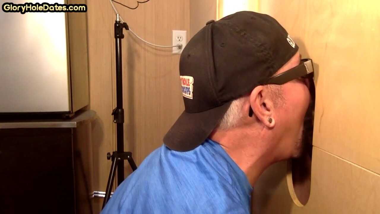 Real gaydaddy deep sucks cock till facial in gloryhole