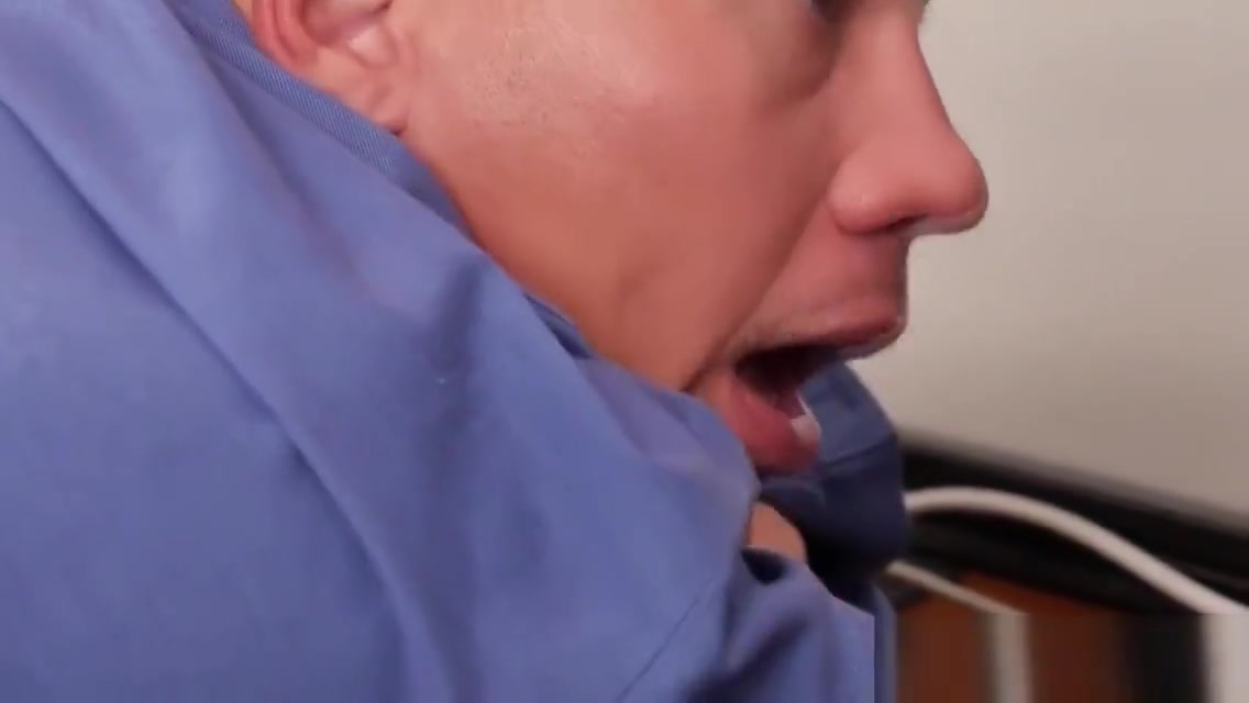 Office jock spitroasted by his employers