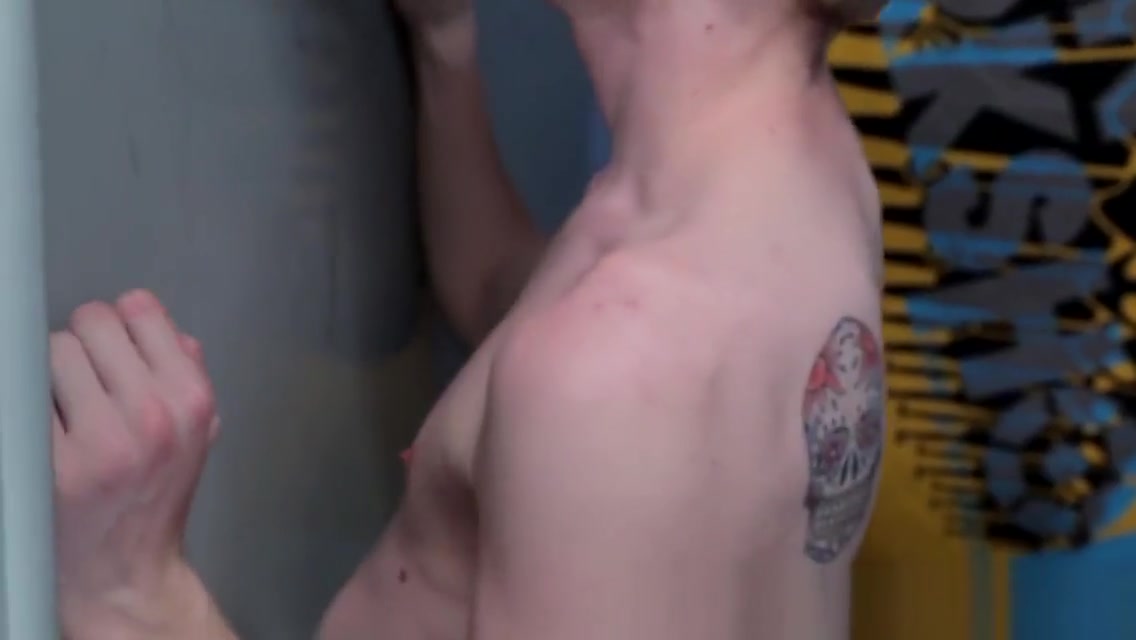 Creampied twink drilled at gloryhole