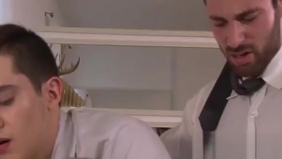 Hot office homosexual three-some