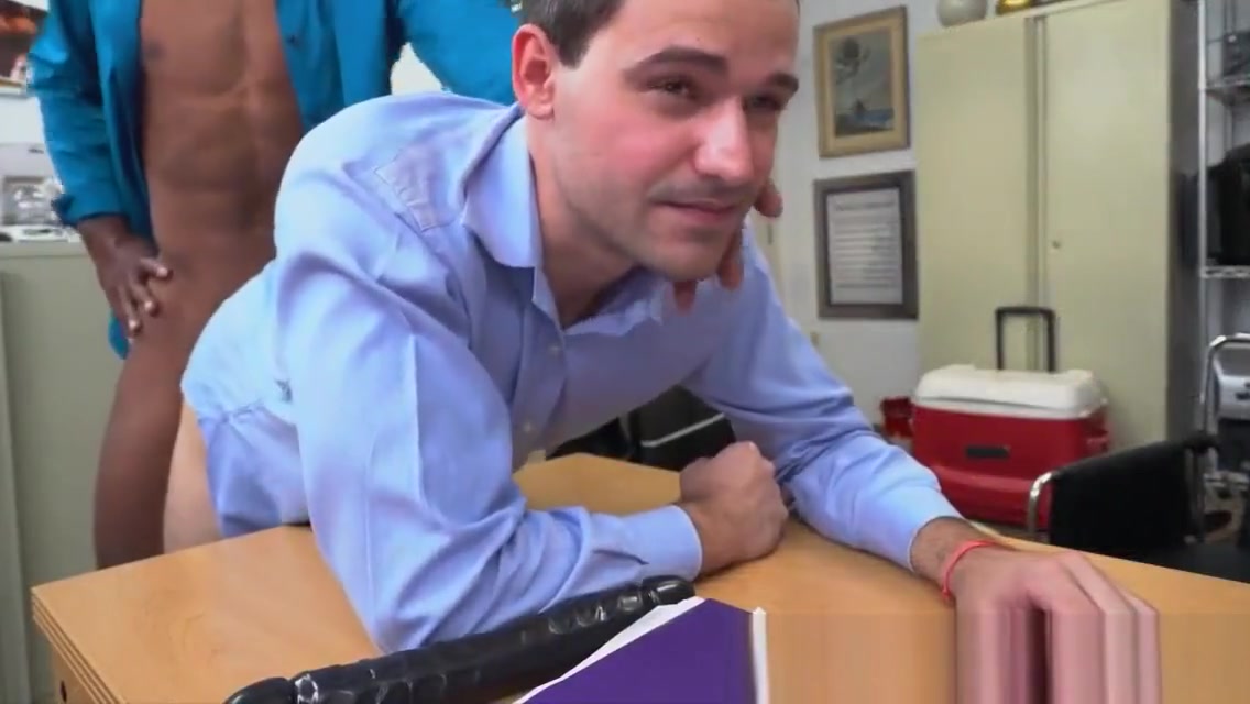Straight stud facialized by BBC at casting
