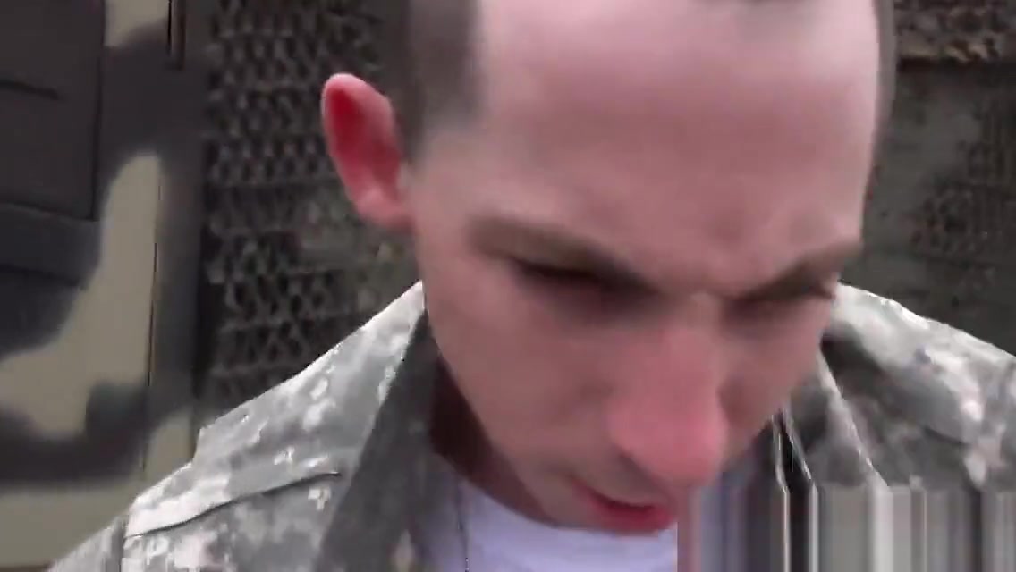 Good looking military guys went all pacifist firing loaded meatguns