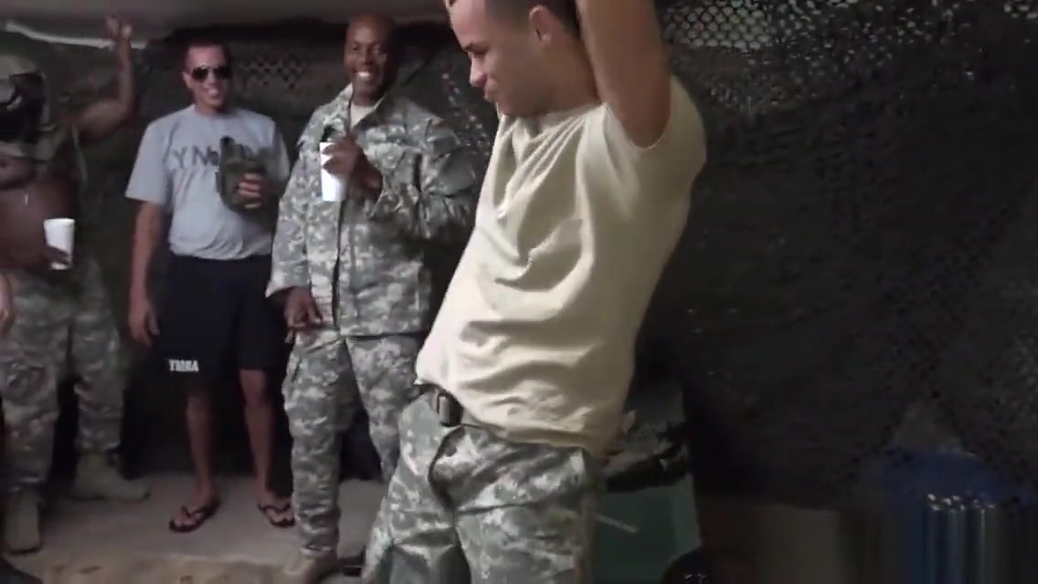 Army studs assfucking in the barracks