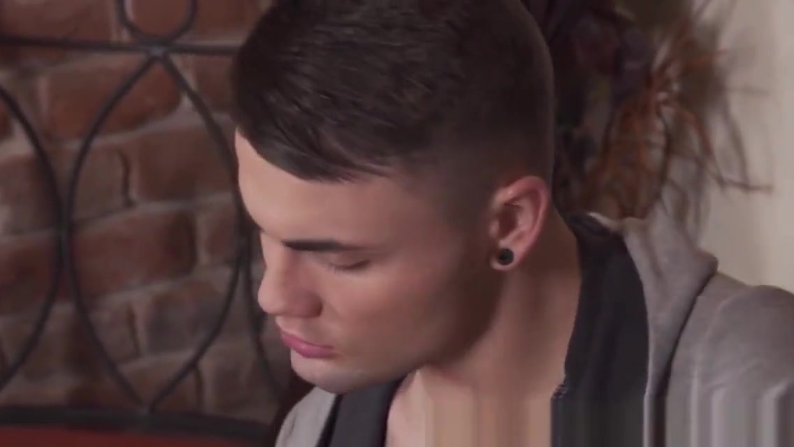 Massaged twink cums after slow analplay