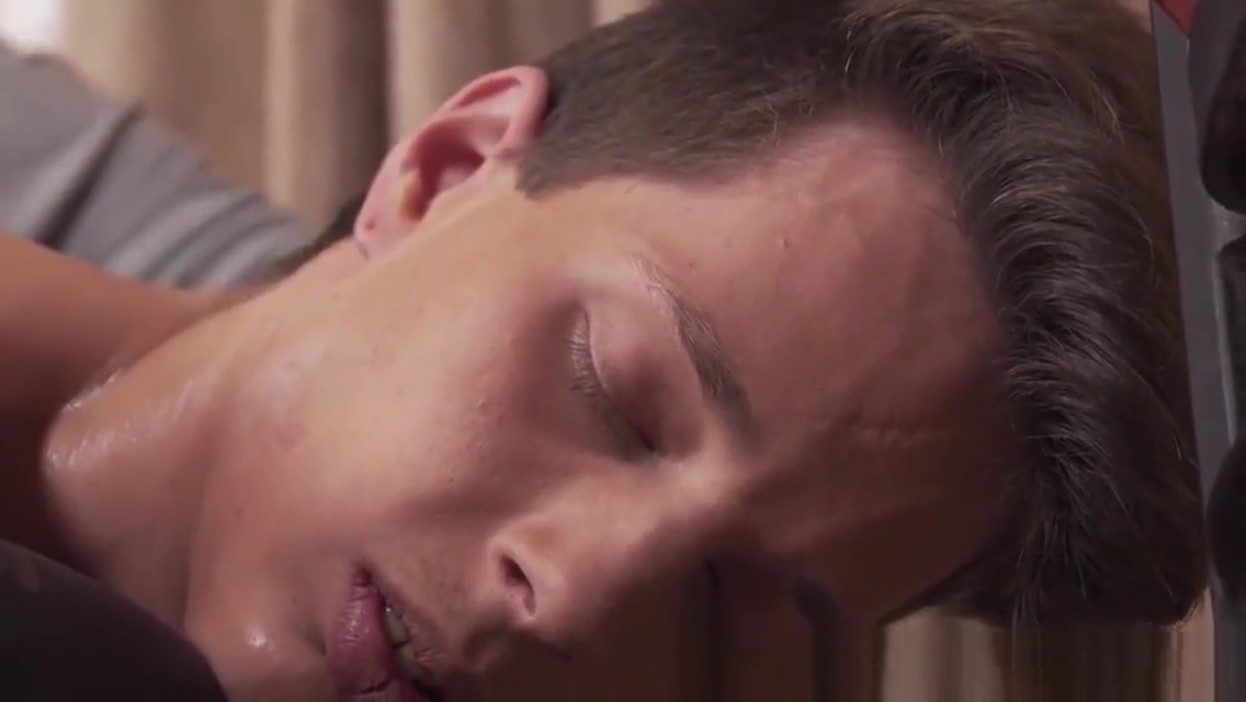 Massaged twink cums after slow analplay