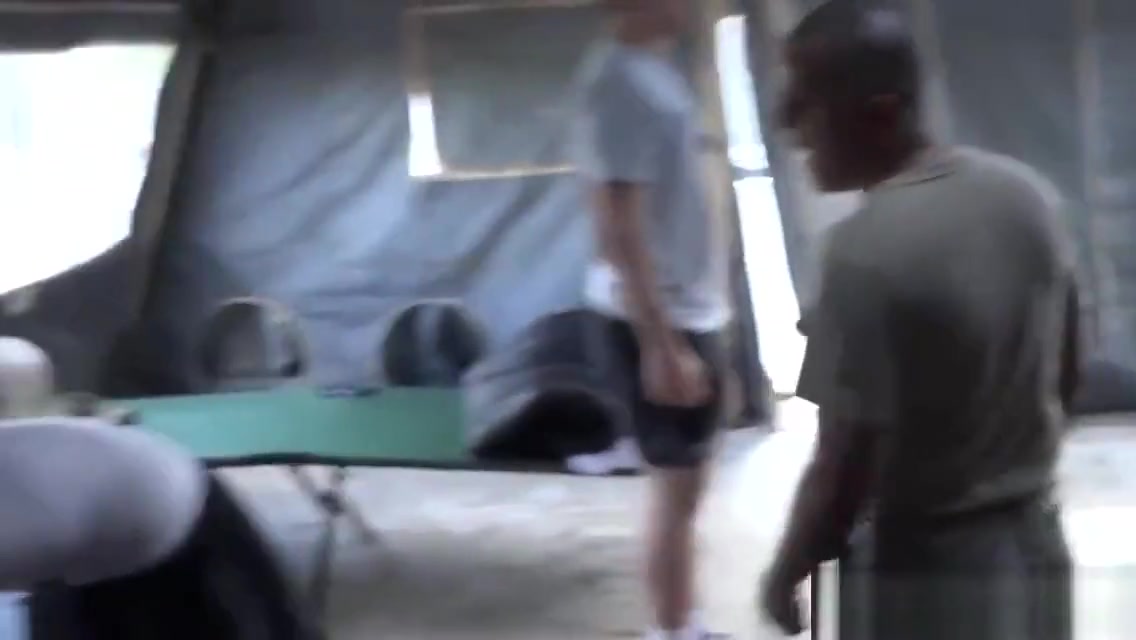 Interracial army twink bare fucked outdoor