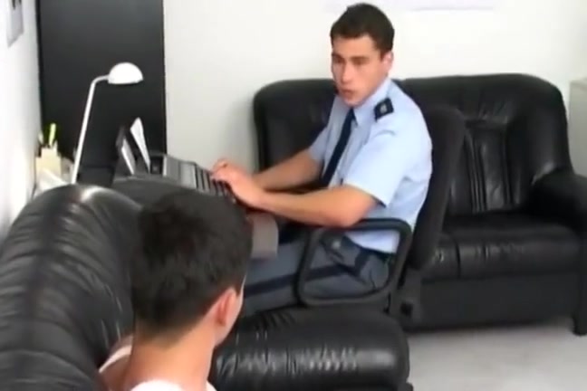 Young Police Officer Bareback and Facializes Hot Twink Perp
