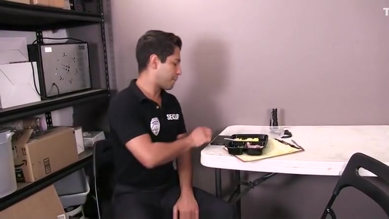YoungPerps - Sexy Latino Security Guard Barebacks A Black Boy’s Tight Hole