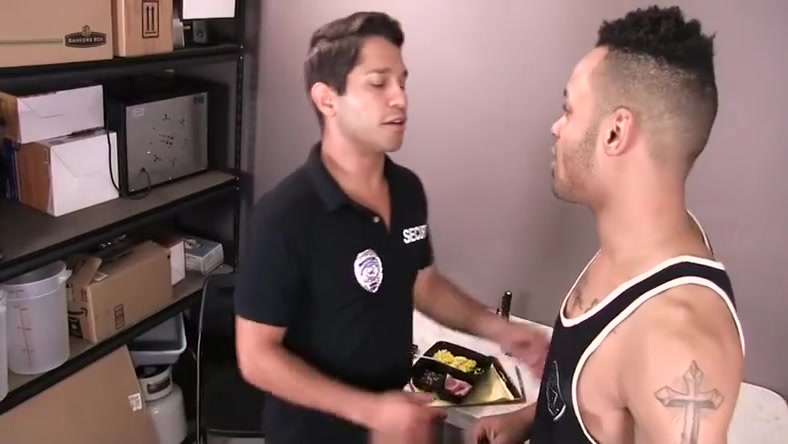 YoungPerps - Sexy Latino Security Guard Barebacks A Black Boy’s Tight Hole