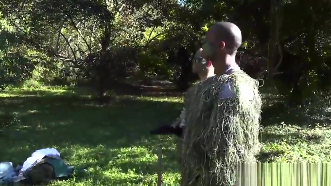 Military studs buttfuck in forest