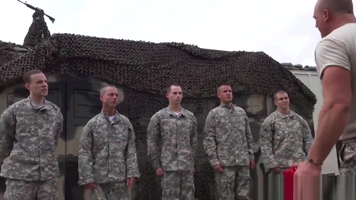 Army cadets sucking cock