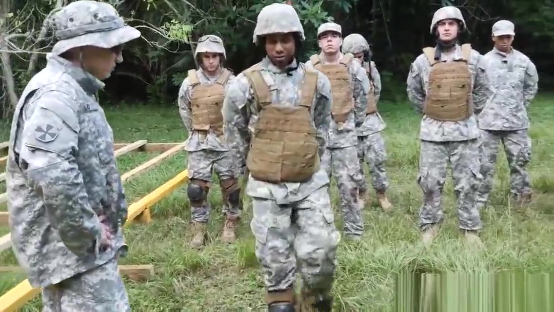 Ebony army hunks sucking white cock outdoor