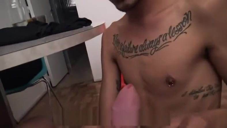 LatinLeche - Handsome Punk Sucks An Uncut Cock For Money