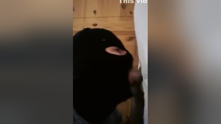 Sucking off straight guy in gloryhole