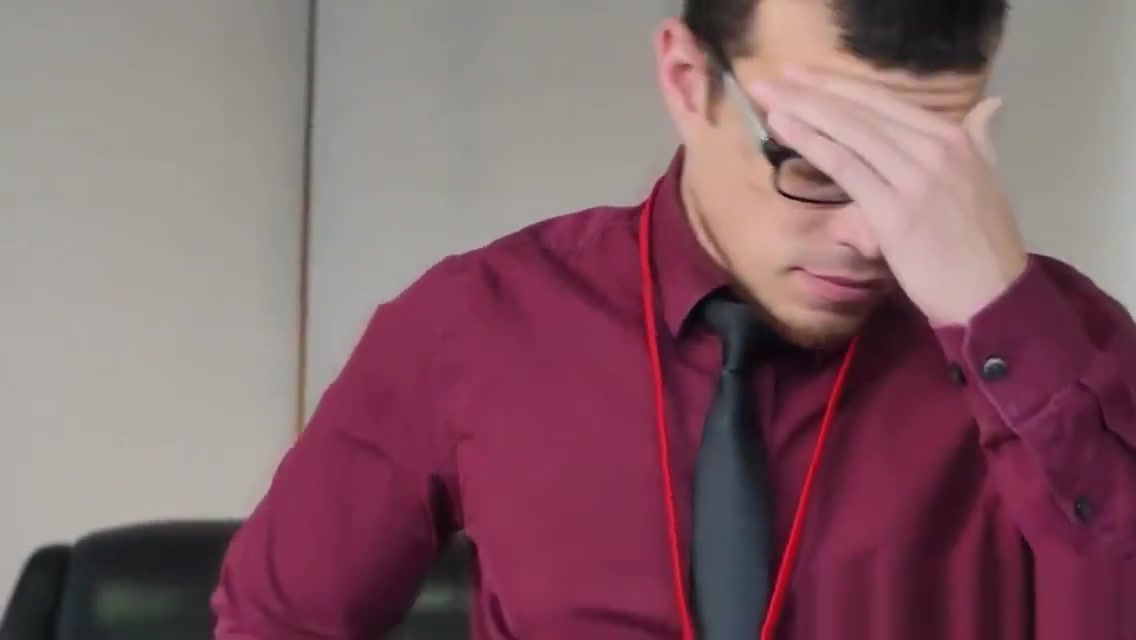 Office jock pounding gay ass on the desk