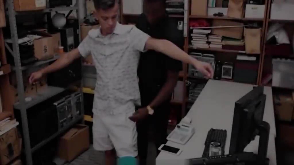 Straight Latino Boy With A Huge Cock Caught Shoplifting Fucked By Black Gay Security Officer