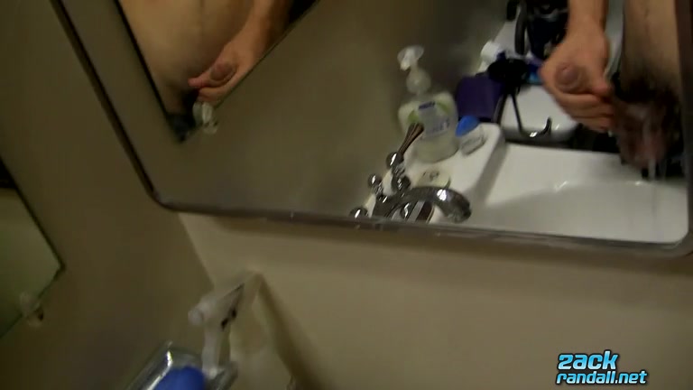 POV Cock Stroking In The Bathroom - Zack Randall