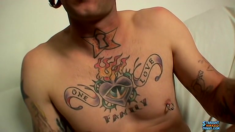 Straight Naked Tattooed Alpha Male Cums - Holes