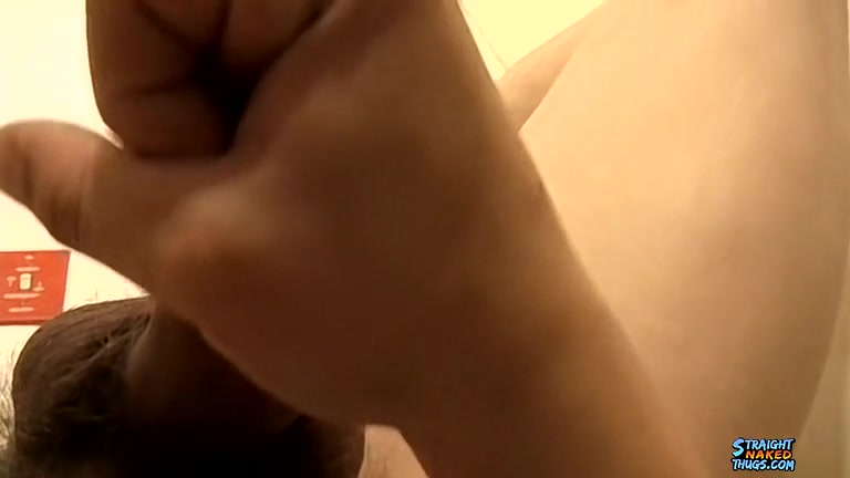Straight Surfer Masturbates doing Handstand and Cums in Mouth - Damien