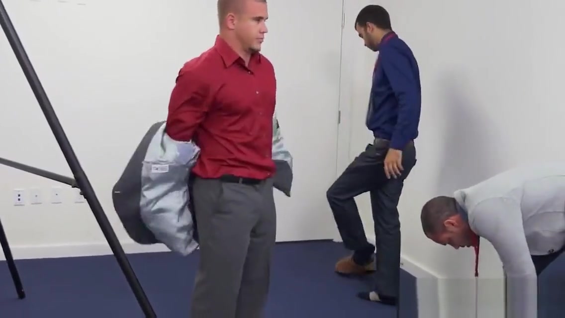 Horny office stud rams the new guy up the ass