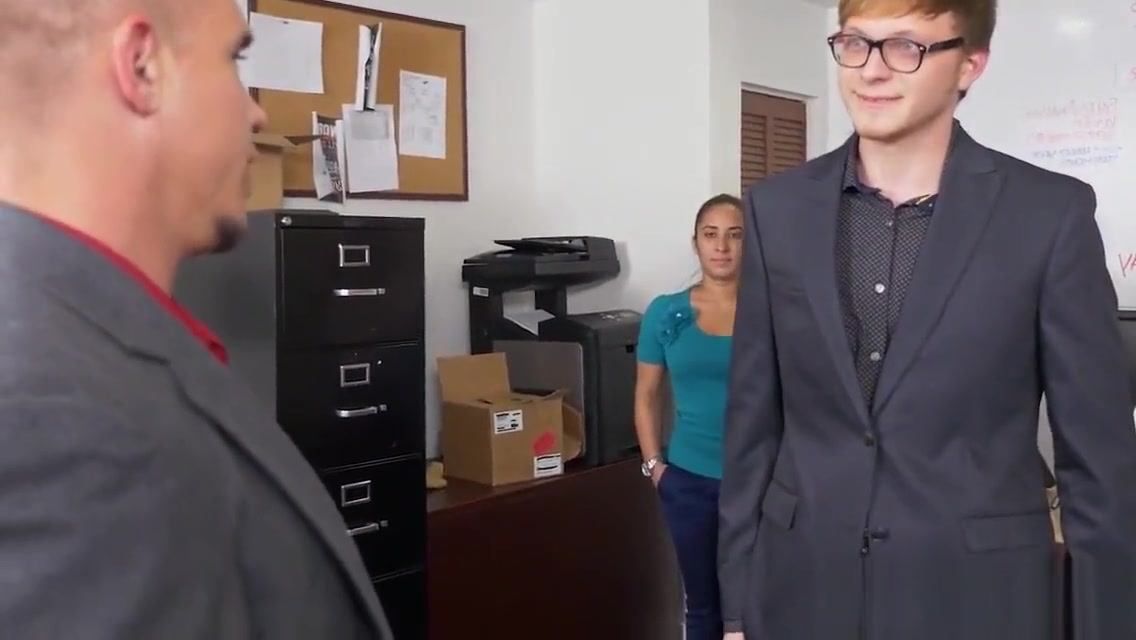 Horny office stud rams the new guy up the ass