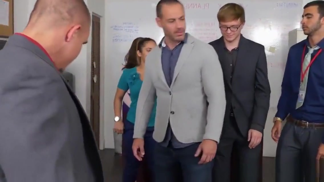Horny office stud rams the new guy up the ass