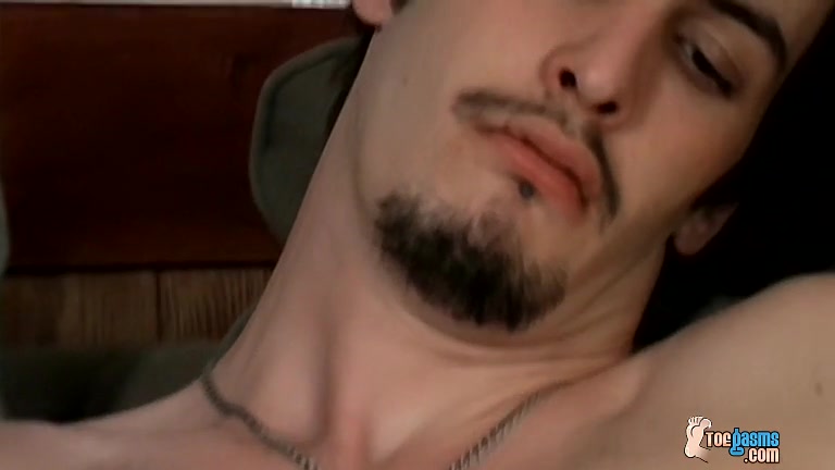 A Cock Rubbing Foot Show - Axel