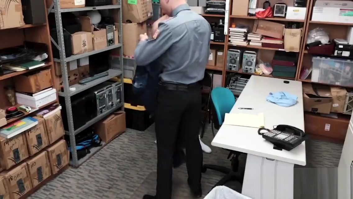 Perp twink is caught stealing then fucked by an officer