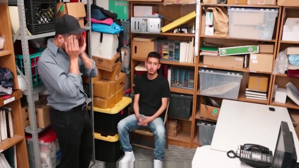 Latino Twink Busted For Possession By Two Black Security Officers