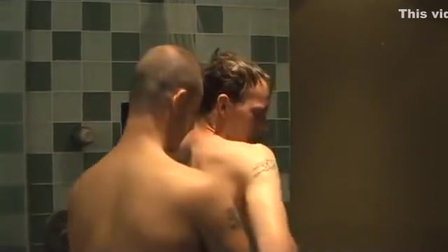 Two guys fuck in the shower - Factory Video