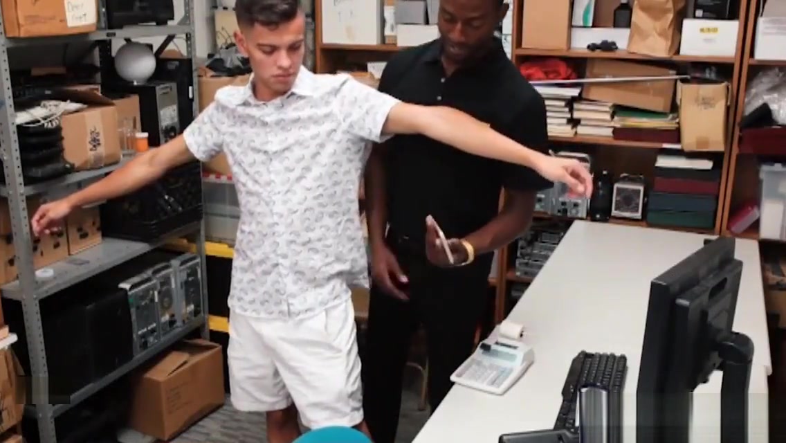 Latino Twink Fucked By Big Black Cock Security Officer