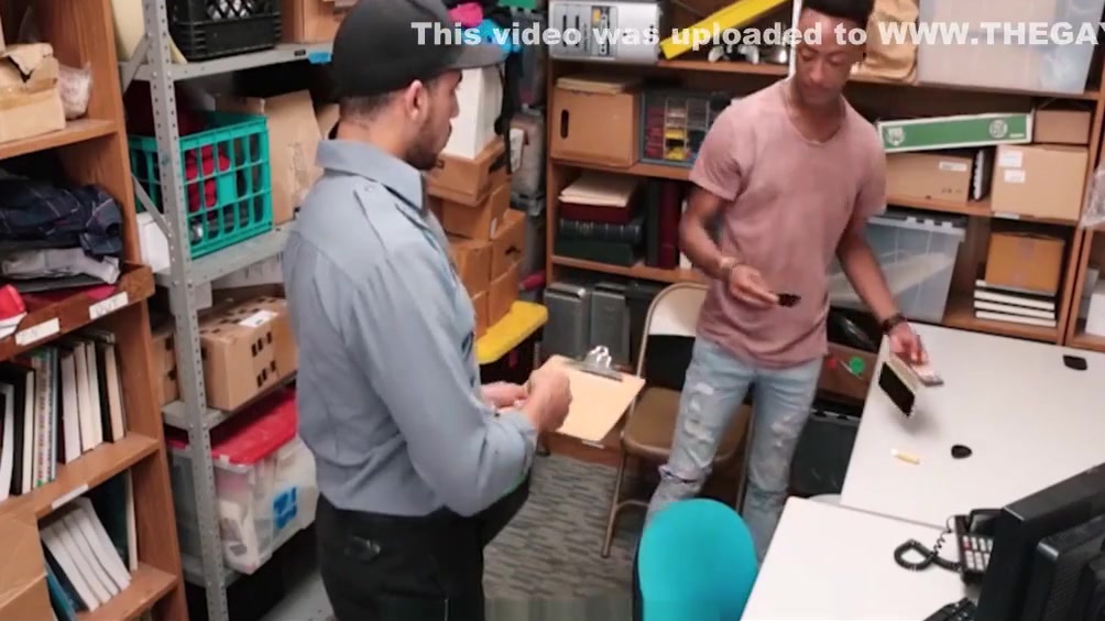 Black Jock Security Officer By Black Twink Shoplifter Into Fucking Him